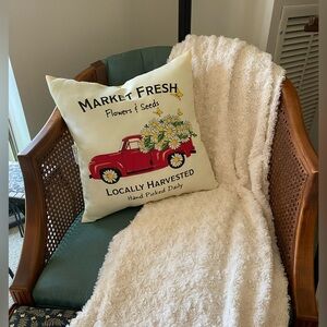 Vibrant Farmhouse Outdoor Reversible Pillow by Mainstays, 16x16